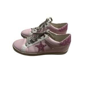 Mimi Sneakers Women's Size 10 Pink Sparkle Glitter Golden Goose Fashion Star